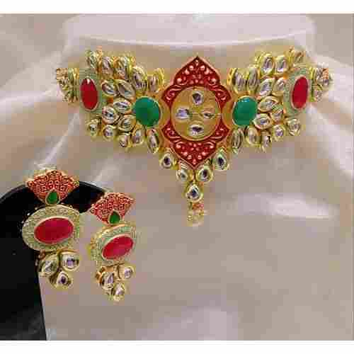 Artificial Stone Kundan Necklace Set