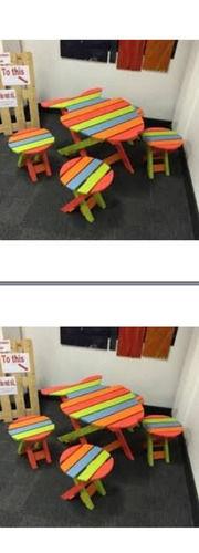 Multi Color Wooden Child Study Chair
