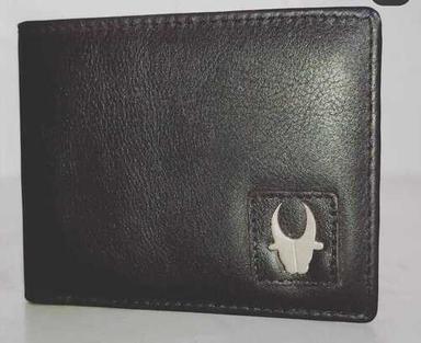 Black Rectangular Foldable Leather Wallet