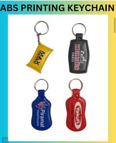 Multi Color Printed Pattern Abs Printing Key Chain