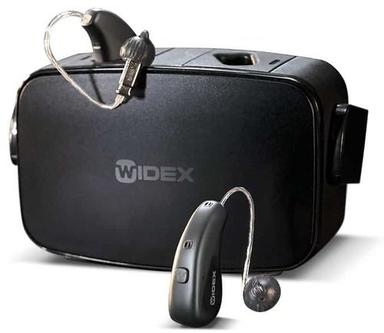 Black Color Widex Hearing Aids For Clear Hearing
