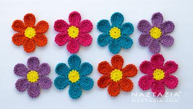 Handmade Multi-Color Decorative Crochet Flower