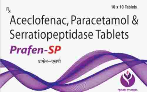 Aceclofenac Paracetamol And Serratiopeptidase Tablet