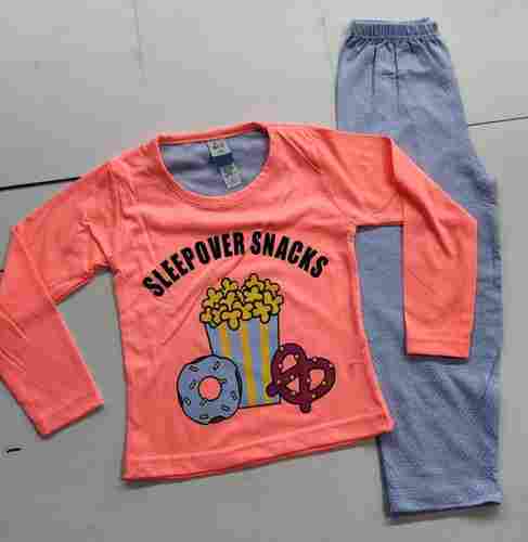 Casual Wear Kids Printed T-Shirts With Lower