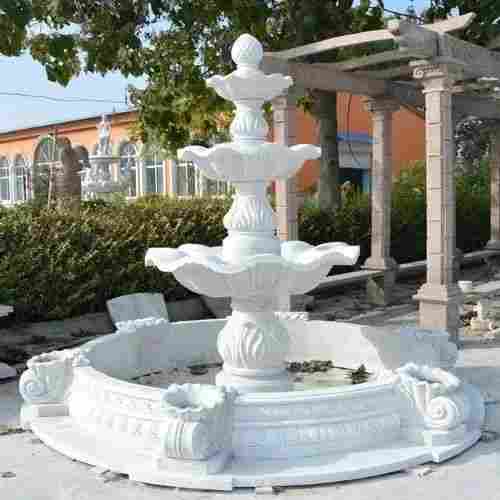 Decorative White Fountain For Outdoor
