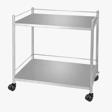 Silver Color Stainless Steel Material Tray Trolley