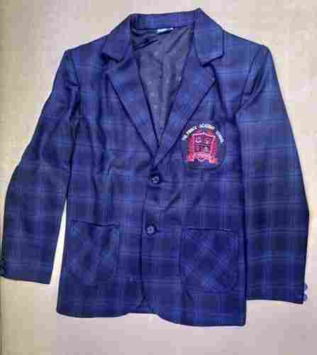 Blue Colour Check Uniform Blazer
