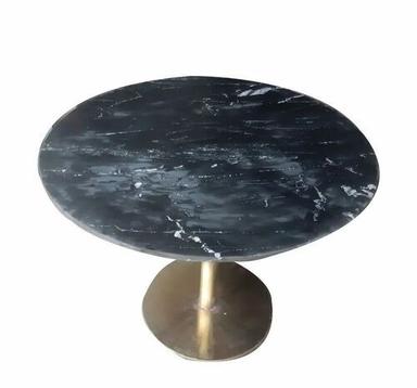 Side table DKD Home Decor 45 x 45 x 51 cm Black Metal Marble