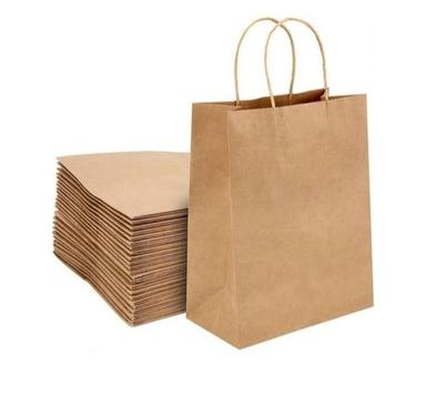 Brown Color Plain Pattern Packaging Paper Bag