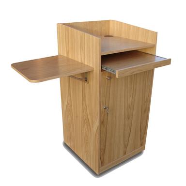 Wooden Podium And Lectern Stand with Lockable Shelf and Drawer (SP-554 B)