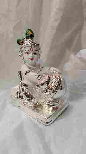 Silver Plated Handmade Laddu Gopal Statue