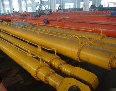 Yellow Industrial Large Bore Hydraulic Cylinder