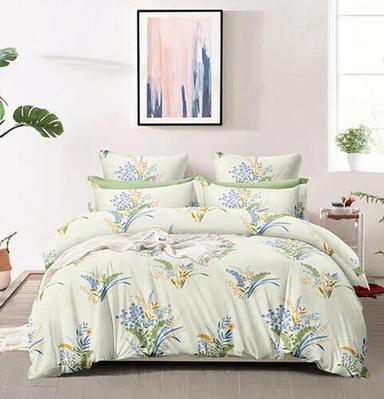 Printed Microfibre Double Bed Comforter Set