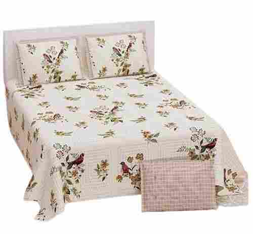 Printed Poly Cotton Double Bed Sheets