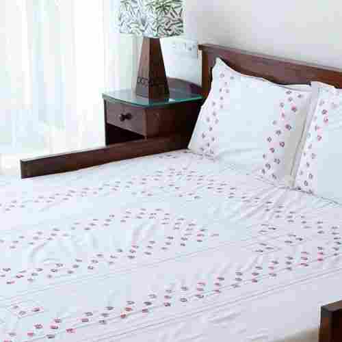 White Printed Bed Sheets