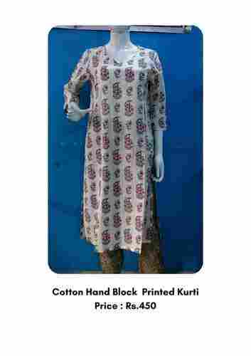 Cotton Hand Block Kurti