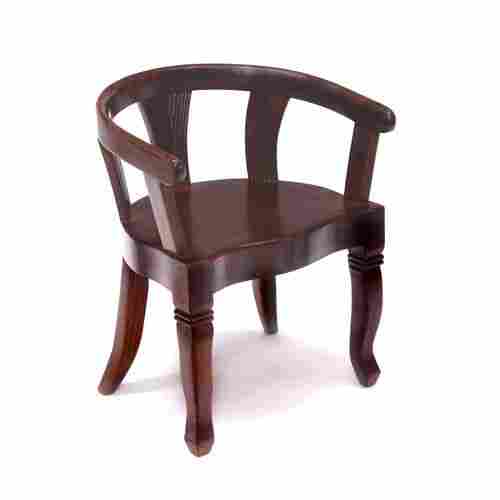 Round Arms Wooden Chair