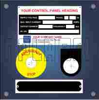 Electrical Control Panel Labels and Stickers