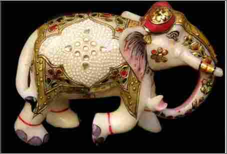 Designer Antique Marble Elephant 