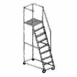 Aluminium Trolly Step Ladders