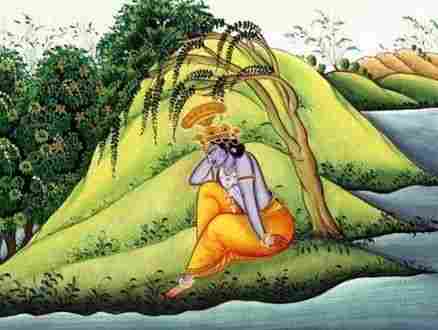 Lord Krishna Canvas Painting