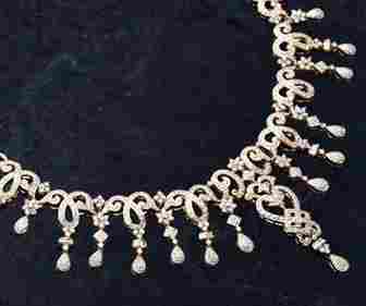 Designer Polished American Diamond Necklace