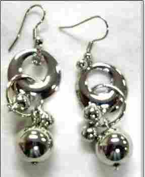 Silver Plated Metallic Earrings 