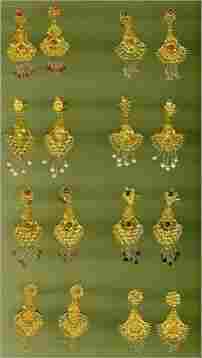 Designer Yellow Gold Earrings
