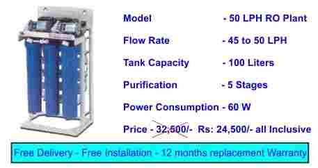 Commercial RO Water Purifier 50 LPH