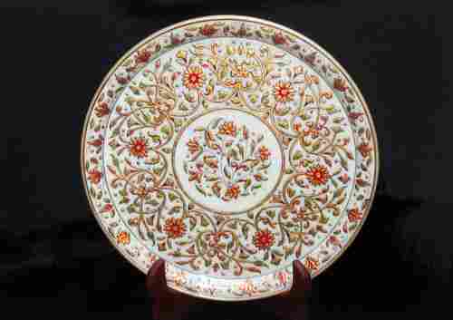 Handcrafted Marble Decorative Plate