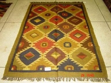 Woolen And Cotton Dhurries Rug