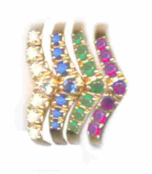 4 Colour Gold Ring