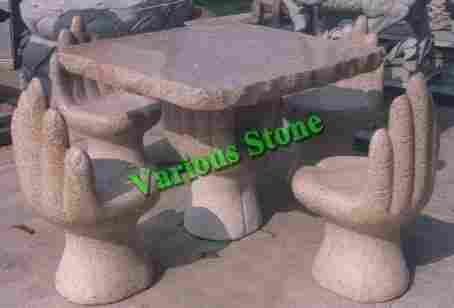 Stone Table & Chair Set