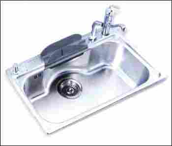 SINGLE BOWL SINK WITH DRAINER KIT & FAUCET
