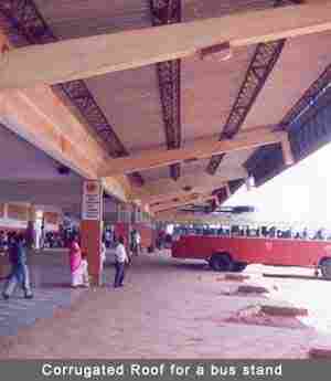 CORRUGATED SHEETS FOR BUS STANDS