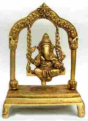 Brass Ganapati Statue With Swing