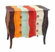 MULTICOLOR SIDE TABLE WITH CABINETS