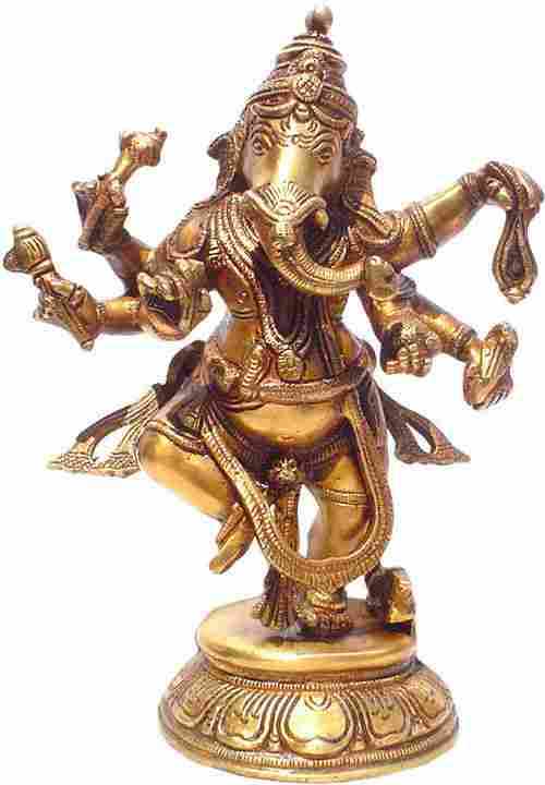 6 Hands Dancing Ganesha Statue