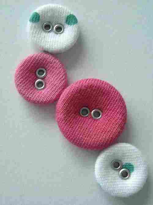 Two Holes Fabric Covered Button