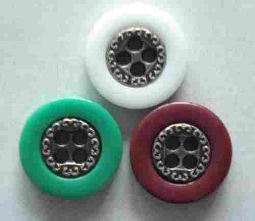 Polyester Button With Imitation Horn Pattern