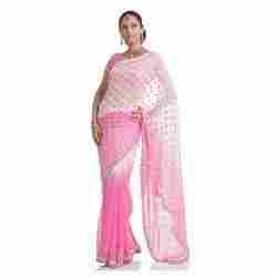 Wrinkle Free Fancy Embroidered Sarees
