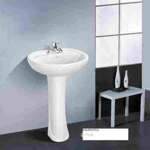 White Color Pedestal Wash Basin