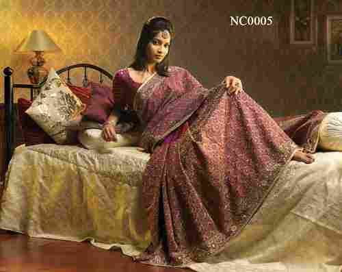 Maroon Colour Party Wear Sarees