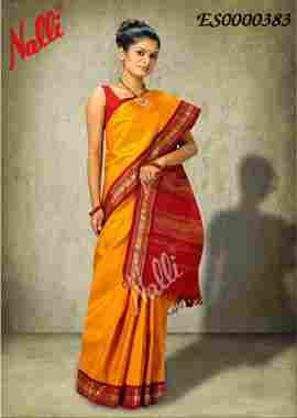 Yellow Color Kanchipuram Silk Saree