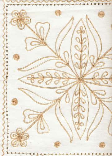 Embroidered Scrapbook Handmade Paper