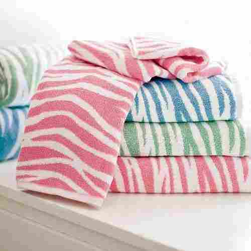Zebra Print Bath Towels