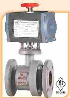 Pneumatic Actuator Operated Fire Safe Two Piece Ball Valve