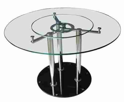  गोल और घूमने योग्य डाइनिंग टेबल 