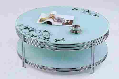 Tempered Glass Coffee Table With Picture Cover