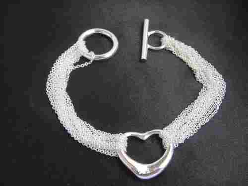 Line Bracelet With A Heart Pattern